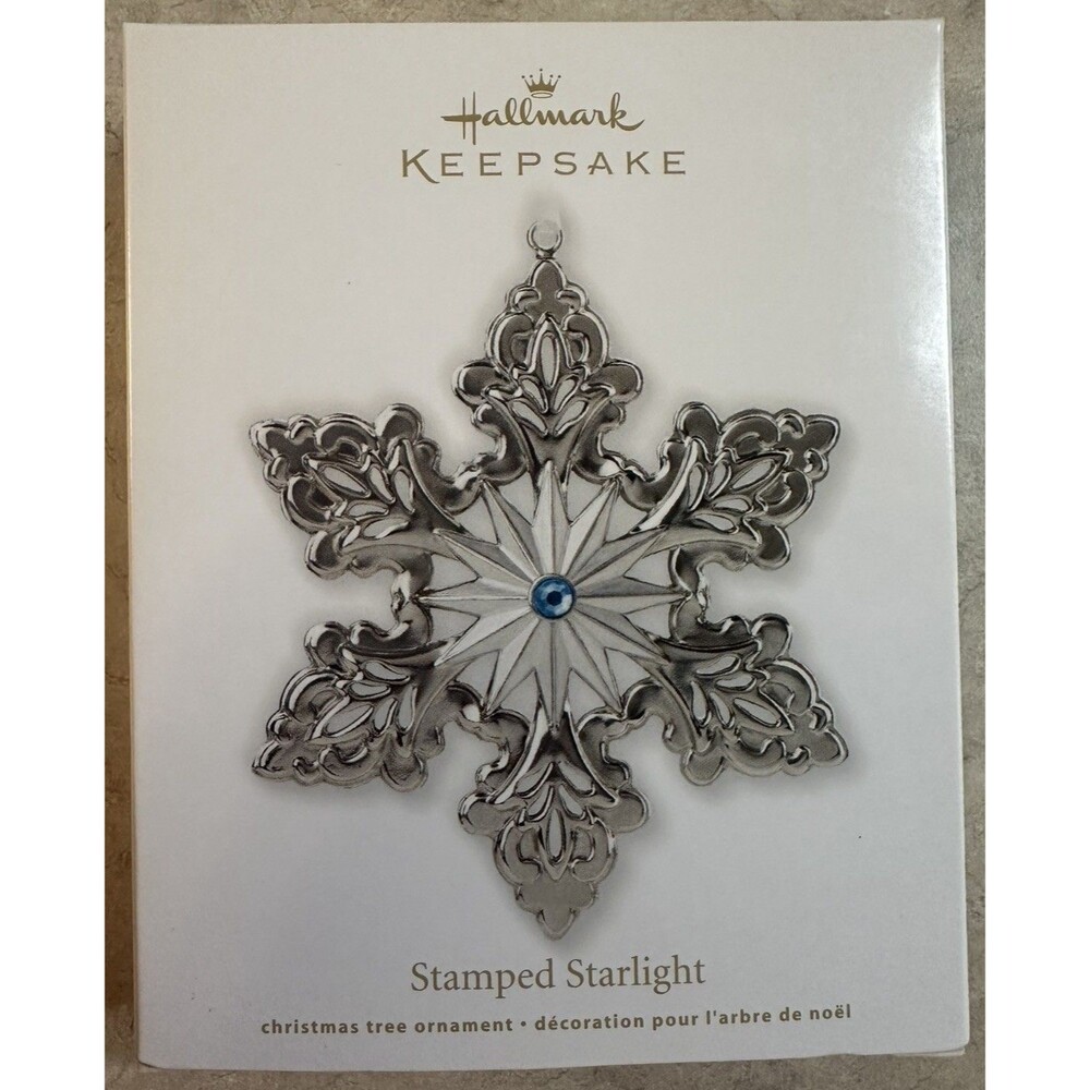 Hallmark Keepsake Ornament 2012 Starlight Stamped Metal New Box Damaged
